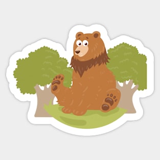 Bear hand Drawn Illustration Sticker